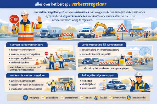 Alles over het beroep verkeersregelaar Wat doet een verkeersregelaar
